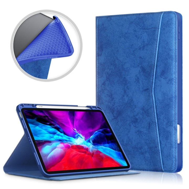 Kotelo taskulla iPad Air 4(2020):lle, sininen ryhmässä ÄLYPUHELIMET JA TABLETIT / Tabletin suojakotelo / Apple iPad @ TP E-commerce Nordic AB (38-81961)