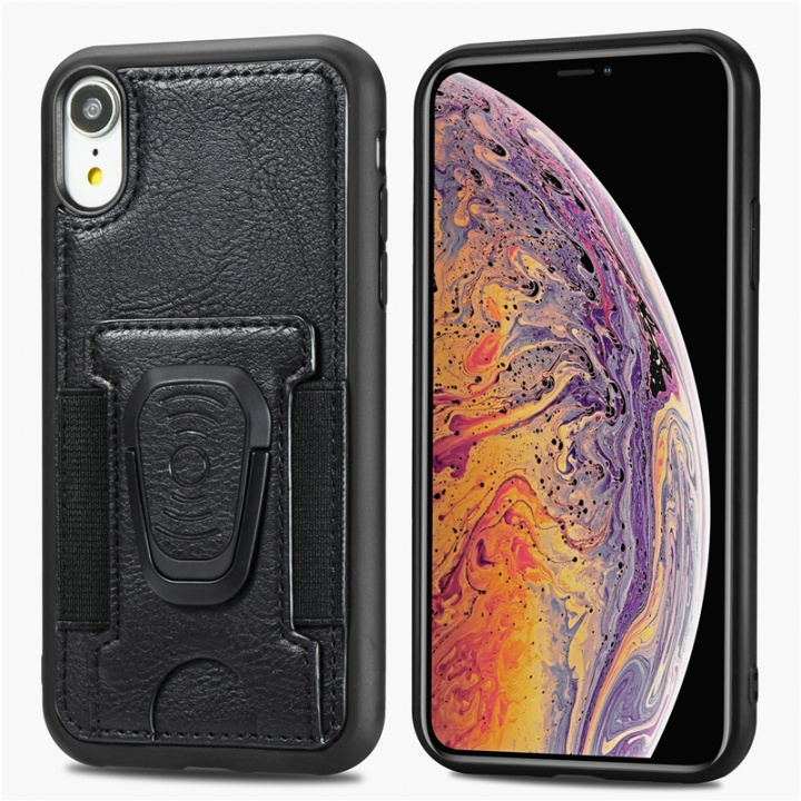 Matkapuhelinkotelo renkaalla iPhone 12 mini:lle, Musta ryhmässä ÄLYPUHELIMET JA TABLETIT / Puhelimen suojakotelo / Apple / iPhone 12 Mini / Kuoret @ TP E-commerce Nordic AB (38-81984)