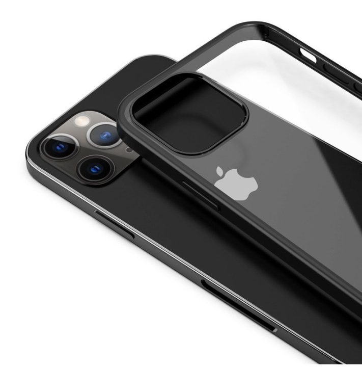 Tyylikäs puhelinkotelo iPhone 12 Pro Maxille, Musta ryhmässä ÄLYPUHELIMET JA TABLETIT / Puhelimen suojakotelo / Apple / iPhone 12 Pro / Kuoret @ TP E-commerce Nordic AB (38-82028)