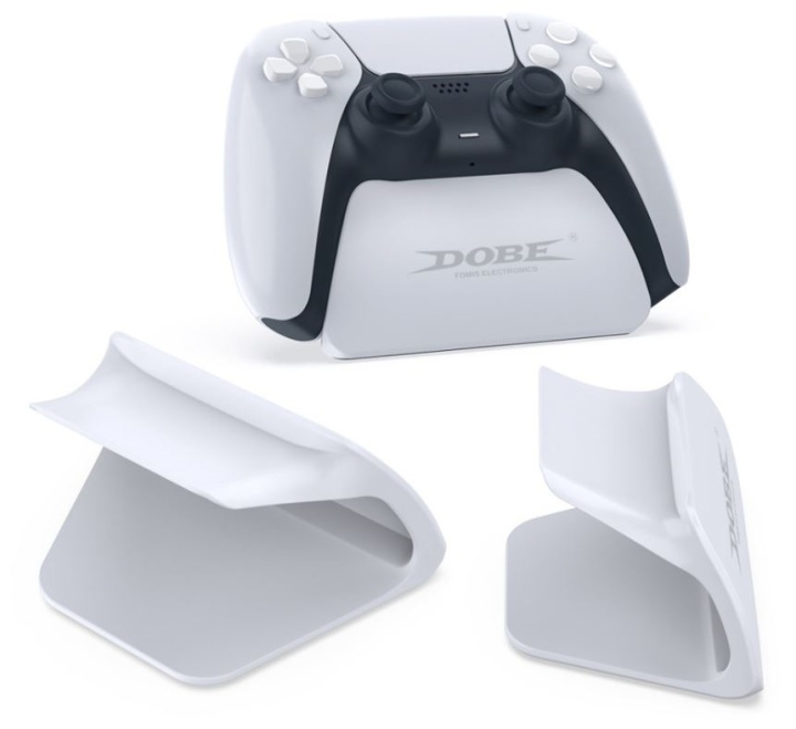 Dobe-teline PS5 DualSense-ohjaimelle, valkoinen ryhmässä KODINELEKTRONIIKKA / Pelikonsolit & Tarvikkeet / Sony PlayStation 5 / Tarvikkeet @ TP E-commerce Nordic AB (38-82102)