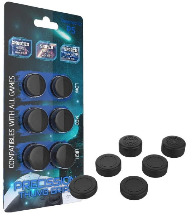 Silikonihattu PS5-ohjaimelle, 6 kpl ryhmässä KODINELEKTRONIIKKA / Pelikonsolit & Tarvikkeet / Sony PlayStation 5 / Tarvikkeet @ TP E-commerce Nordic AB (38-82104)