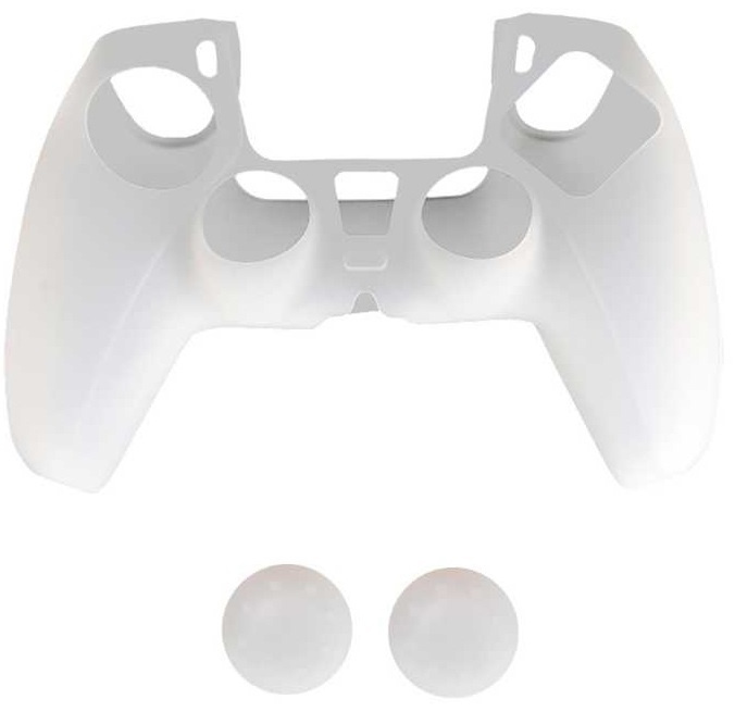 Silikoniotteet ja 2 x silikonihattu PS5-ohjaimelle, valkoinen ryhmässä KODINELEKTRONIIKKA / Pelikonsolit & Tarvikkeet / Sony PlayStation 5 @ TP E-commerce Nordic AB (38-82118)