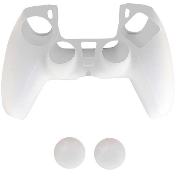 Silikoniotteet ja 2 x silikonihattu PS5-ohjaimelle, valkoinen ryhmässä KODINELEKTRONIIKKA / Pelikonsolit & Tarvikkeet / Sony PlayStation 5 / Tarvikkeet @ TP E-commerce Nordic AB (38-82118)