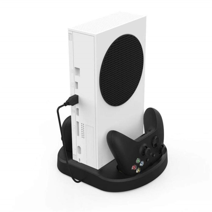Vertikalt kylstativ till Xbox Series S, laddningsstationer, USB-hub ryhmässä KODINELEKTRONIIKKA / Pelikonsolit & Tarvikkeet / Xbox Series X @ TP E-commerce Nordic AB (38-82158)