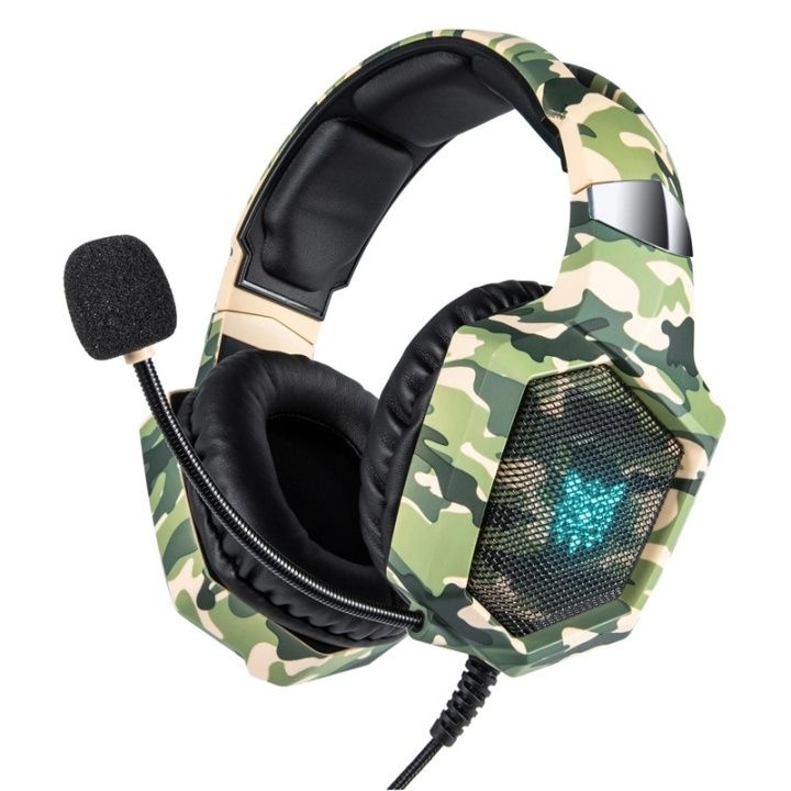 Pelin kuulokkeet taustavalaistuksella, kamouflage ryhmässä TIETOKOONET & TARVIKKEET / GAMING / Kuulokkeet @ TP E-commerce Nordic AB (38-82200)