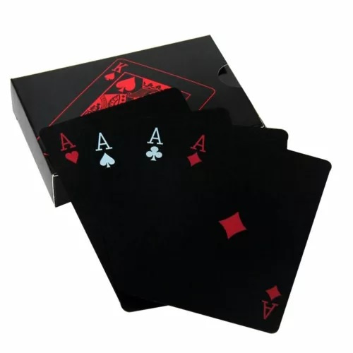 Korttipakka - Pokerikoko, musta ryhmässä LELUT, TUOTTEET LAPSILLE JA VAUVOILLE / Peli / Lautapelit @ TP E-commerce Nordic AB (38-82278)