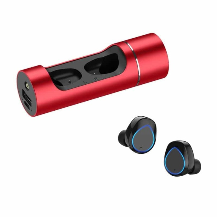 K-01, Langattomat in-ear-kuulokkeet, punainen ryhmässä KODINELEKTRONIIKKA / Ääni & Kuva / Kuulokkeet & Tarvikkeet / Kuulokkeet @ TP E-commerce Nordic AB (38-82553)