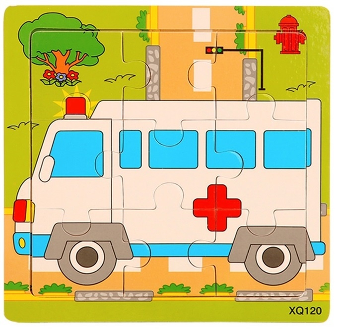 9-osainen palapeli, Ambulanssi ryhmässä LELUT, TUOTTEET LAPSILLE JA VAUVOILLE / Leikkikalut, Askartelu &Pelit / Lasten palapeli @ TP E-commerce Nordic AB (38-82587)