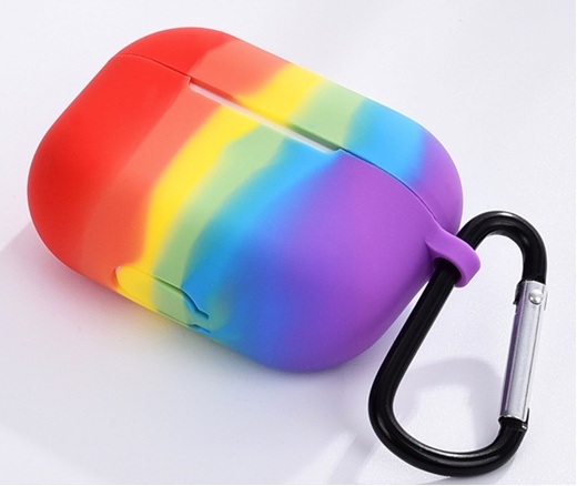 Silikonikuori koukulla Airpods Prolle, Rainbow ryhmässä KODINELEKTRONIIKKA / Ääni & Kuva / Kuulokkeet & Tarvikkeet / Tarvikkeet @ TP E-commerce Nordic AB (38-82798)