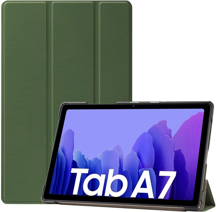Kolmiosainen kansi jalustatoiminnolla Galaxy Tab A7 10.4 T500/T505:lle, Vihreä ryhmässä ÄLYPUHELIMET JA TABLETIT / Tabletin suojakotelo / Samsung tablets @ TP E-commerce Nordic AB (38-82848)