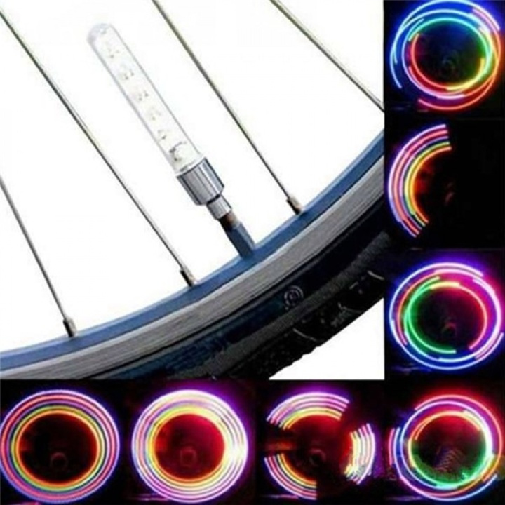 LED-valaistus x 2 polkupyörän pyörille 5 värissä ryhmässä URHEILU, VAPAA-AIKA JA HARRASTUS / Urheiluvälineet / Pyörätarvikkeet / Pyöränlamput @ TP E-commerce Nordic AB (38-82966)