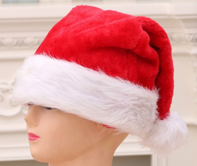 Klassinen joulupukin hattu pehmoista, Onesize ryhmässä KOTI, TALOUS JA PUUTARHA / Sisustus / Joulukoristeet @ TP E-commerce Nordic AB (38-83023)