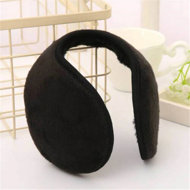 Ear muffs in cozy plush material, Black ryhmässä URHEILU, VAPAA-AIKA JA HARRASTUS / Tarvikkeet / Muut tarvikkeet @ TP E-commerce Nordic AB (38-83044)