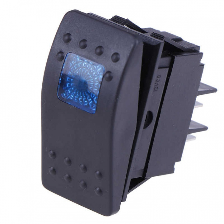Vedenkestävä kytkin LED-valolla 5-nastainen, sininen ryhmässä AUTO / antennit & Tarvikkeet / 12 voltin tarvikkeet @ TP E-commerce Nordic AB (38-83088)