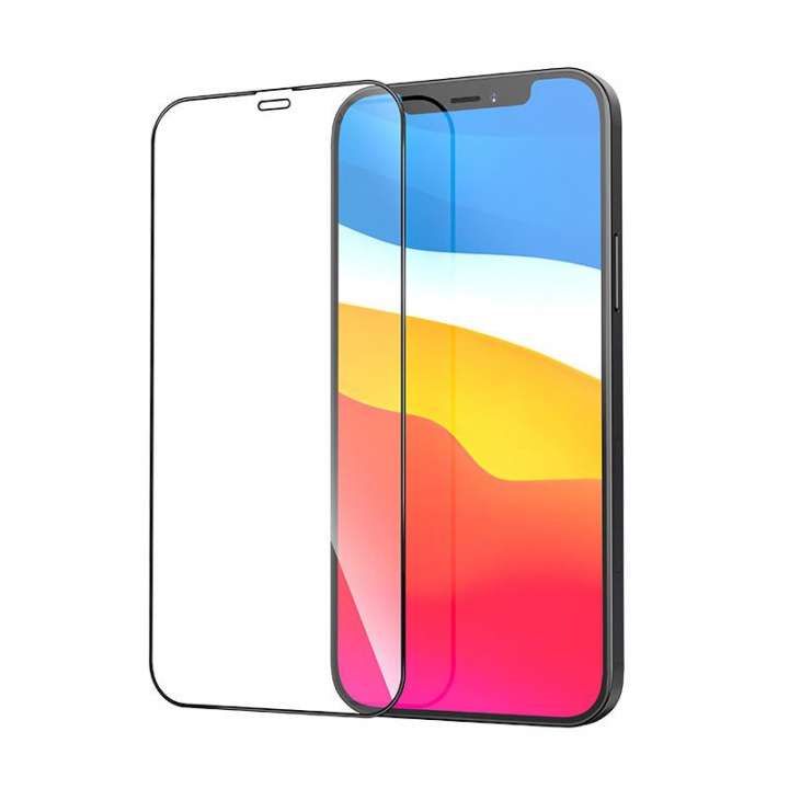 9H karkaistua lasia näytönsuoja iPhone 13, Musta ryhmässä ÄLYPUHELIMET JA TABLETIT / Puhelimen suojakotelo / Apple / iPhone 13 / Näytönsuoja @ TP E-commerce Nordic AB (38-83156)