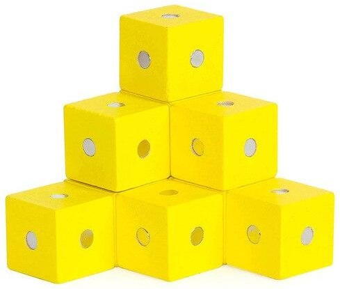 Magneettiset rakennuspalikat, Yellow ryhmässä LELUT, TUOTTEET LAPSILLE JA VAUVOILLE / Leikkikalut, Askartelu &Pelit / Rakennuslelut / Rakennuspalikat @ TP E-commerce Nordic AB (38-83250)