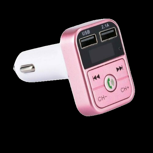 2-in-1 FM-lähetin kahdella USB-liitännällä, näytöllä ja painikkeilla, vaaleanpunainen väri ryhmässä AUTO / Auton äänijärjestelmä & Multimedia / FM-lähetin @ TP E-commerce Nordic AB (38-83316)