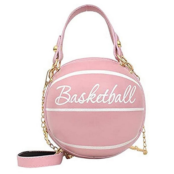 Handväska basketboll med kedjor, Rosa/Guld ryhmässä LELUT, TUOTTEET LAPSILLE JA VAUVOILLE / Matkustus / Laukut / Reput ja rinkat @ TP E-commerce Nordic AB (38-83325)