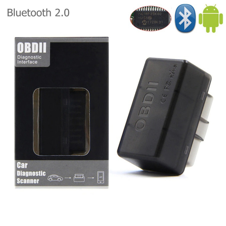 Vikakoodinlukija Super Mini ELM327 OBD2 Bluetooth 2.0, musta ryhmässä AUTO / Autojen diagnostiikka / Vikakoodinlukijat @ TP E-commerce Nordic AB (38-83370)