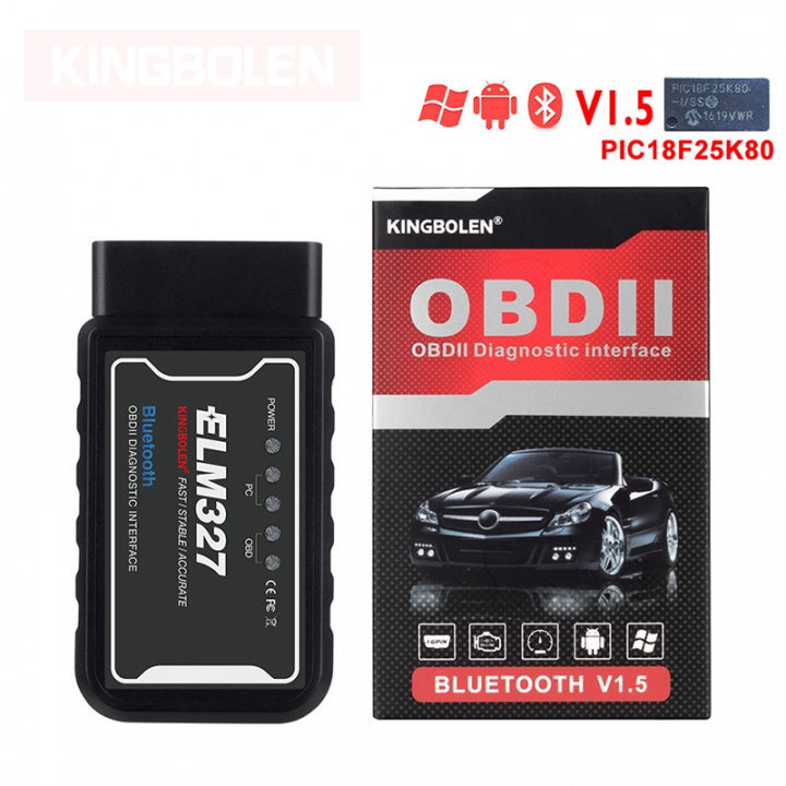 Virhekoodinlukija ELM327 Bluetooth OBDII Windows / Androidiin ryhmässä AUTO / Autojen diagnostiikka / Vikakoodinlukijat @ TP E-commerce Nordic AB (38-83372)