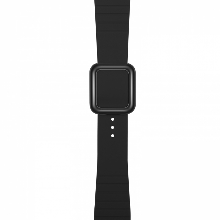 Silikoniranneke Apple Watchiin 42/44/45mm, Musta ryhmässä ÄLYPUHELIMET JA TABLETIT / Urheilu, koti ja vapaa-aika / Apple Watch & tarvikkeet / Tarvikkeet @ TP E-commerce Nordic AB (38-83404)