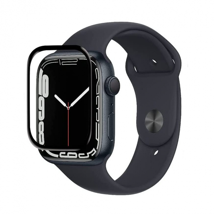 Karkaistua lasia näytönsuoja Apple Watch 7, 45mm ryhmässä ÄLYPUHELIMET JA TABLETIT / Urheilu, koti ja vapaa-aika / Apple Watch & tarvikkeet / Tarvikkeet @ TP E-commerce Nordic AB (38-83408)