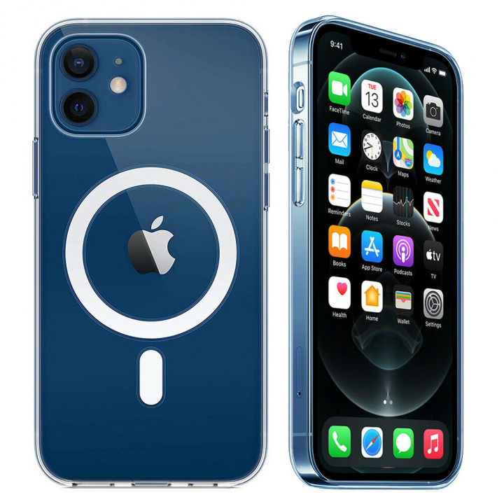 Läpinäkyvä kotelo, joka tukee magneettista latausta, iPhone 13 ryhmässä ÄLYPUHELIMET JA TABLETIT / Puhelimen suojakotelo / Apple / iPhone 13 / Kuoret @ TP E-commerce Nordic AB (38-83426)