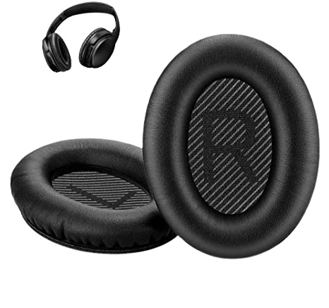 Utbytbara Öronkuddar kompatibla med Bose Quiet Comfort 35 / QC35 ryhmässä KODINELEKTRONIIKKA / Ääni & Kuva / Kuulokkeet & Tarvikkeet / Tarvikkeet @ TP E-commerce Nordic AB (38-83501)