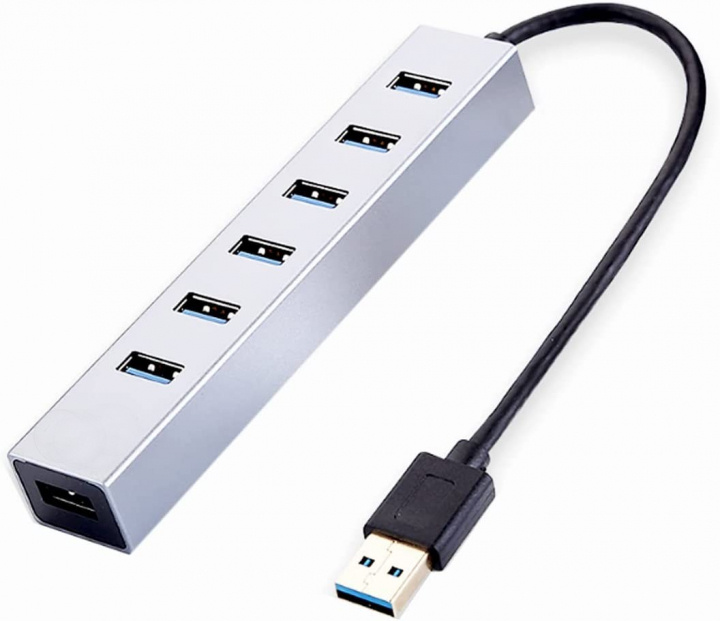 USB Hubi, 7-porttia ryhmässä TIETOKOONET & TARVIKKEET / Tietokonetarvikkeet / USB-telakat @ TP E-commerce Nordic AB (38-83559)