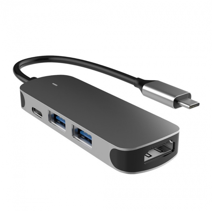 USB-C Hubi 4 porttia ryhmässä TIETOKOONET & TARVIKKEET / Tietokonetarvikkeet / USB-telakat @ TP E-commerce Nordic AB (38-83564)