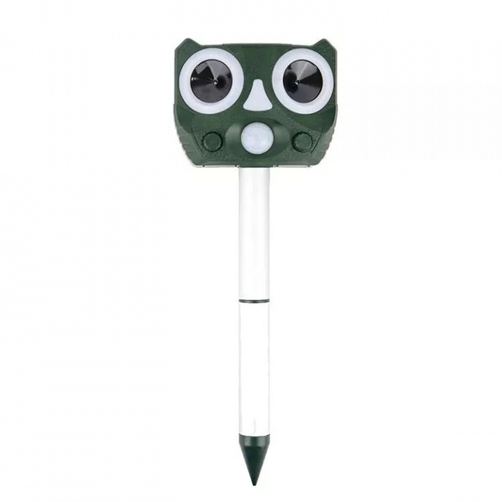 Aurinkoenergialla toimiva lemmikkieläinten pelottelu ultraäänellä ja hälytyksellä, pöllö ryhmässä KOTI, TALOUS JA PUUTARHA / Puutarhatuotteet / Tuholaiset @ TP E-commerce Nordic AB (38-83567)