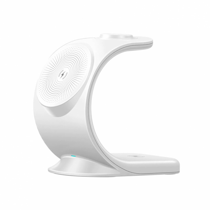 Langaton laturi 3 Apple-laitteelle, 15W, valkoinen ryhmässä ÄLYPUHELIMET JA TABLETIT / Laturit & Kaapelit / Qi Langaton laturi @ TP E-commerce Nordic AB (38-83656)