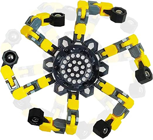 Fidget Spinner som kan förvandlas till en robotleksak (gul) ryhmässä LELUT, TUOTTEET LAPSILLE JA VAUVOILLE / Leikkikalut, Askartelu &Pelit / Fidget Spinners @ TP E-commerce Nordic AB (38-83715)