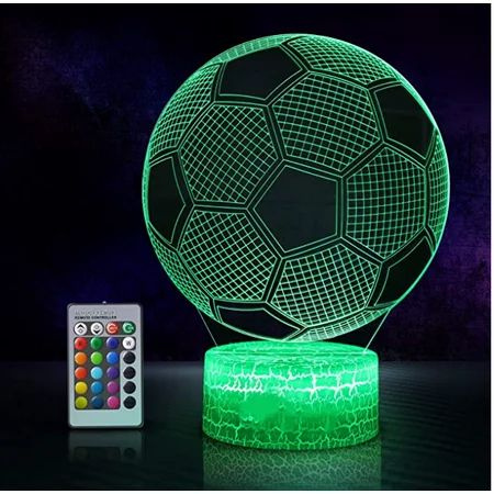 3D Lampa med Fotbollsmotiv ryhmässä LELUT, TUOTTEET LAPSILLE JA VAUVOILLE / Lastenhuone / Valaistus / Pöytälamput @ TP E-commerce Nordic AB (38-83737)