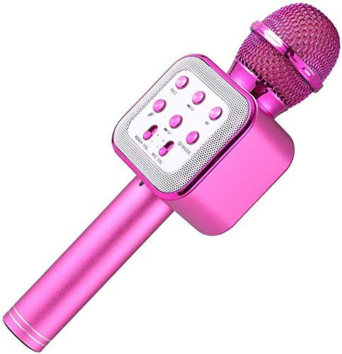 Karaoke-mikrofon med Bluetooth, Rosa ryhmässä KODINELEKTRONIIKKA / Ääni & Kuva / Kädessä pidettävät mikrofonit @ TP E-commerce Nordic AB (38-83813)