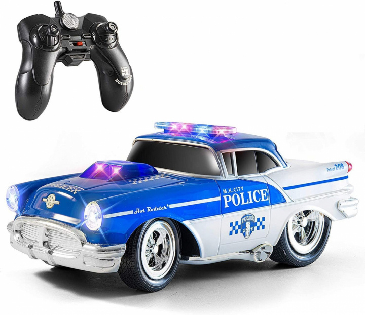 Hot Road Muscle Radio Controlled Police Car ryhmässä LELUT, TUOTTEET LAPSILLE JA VAUVOILLE / Radio-ohjattava / Radio-ohjattavat autot @ TP E-commerce Nordic AB (38-83921)