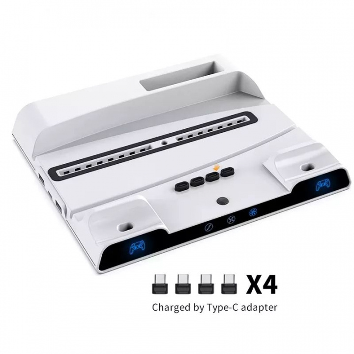 Lataus- ja jäähdytyslevy PS5:lle ryhmässä KODINELEKTRONIIKKA / Pelikonsolit & Tarvikkeet / Sony PlayStation 5 / Tarvikkeet @ TP E-commerce Nordic AB (38-83977)