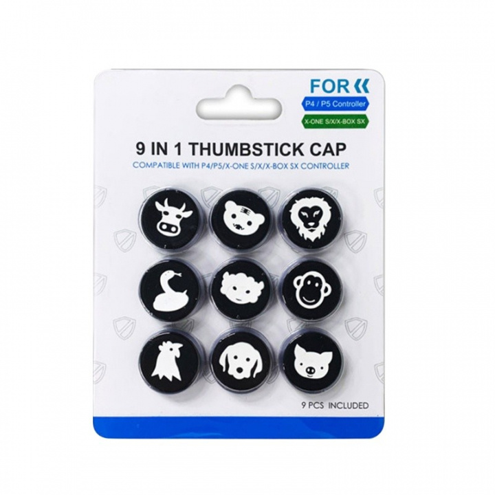 Eläin Nappilukko ohjaimille PS5/PS4, Xbox series X, 9 kpl ryhmässä KODINELEKTRONIIKKA / Pelikonsolit & Tarvikkeet / Sony PlayStation 5 / Tarvikkeet @ TP E-commerce Nordic AB (38-83986)