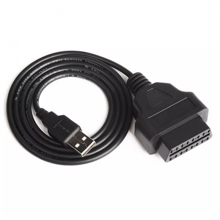 OBD till USB kabel för Bil, 1 m ryhmässä AUTO / Autojen diagnostiikka / Kaapelit & Tarvikkeet @ TP E-commerce Nordic AB (38-84002)