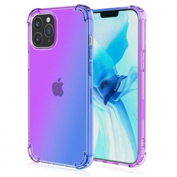 TPU-yhteensopiva matkapuhelinkotelo iPhone 14 Pron kanssa, violetti ja sininen ryhmässä ÄLYPUHELIMET JA TABLETIT / Puhelimen suojakotelo / Apple / iPhone 14 @ TP E-commerce Nordic AB (38-84053)