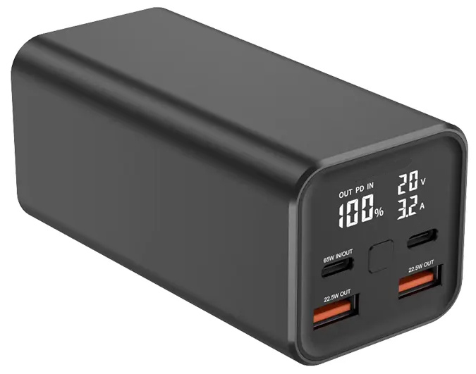 Powerbank 20000mAh 65W QC3.0 nopea lataus puhelimelle ja kannettavalle tietokoneelle ryhmässä ÄLYPUHELIMET JA TABLETIT / Laturit & Kaapelit / Powerbanks @ TP E-commerce Nordic AB (38-84237)