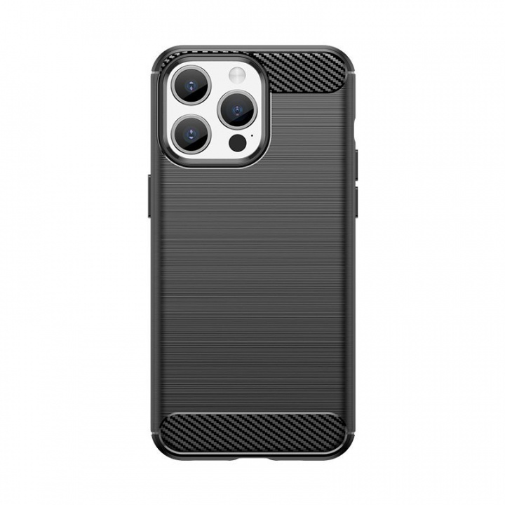 TPU-kotelo iPhone 15 Pro:lle, musta ryhmässä ÄLYPUHELIMET JA TABLETIT / Puhelimen suojakotelo / Apple / iPhone 15 @ TP E-commerce Nordic AB (38-84244)