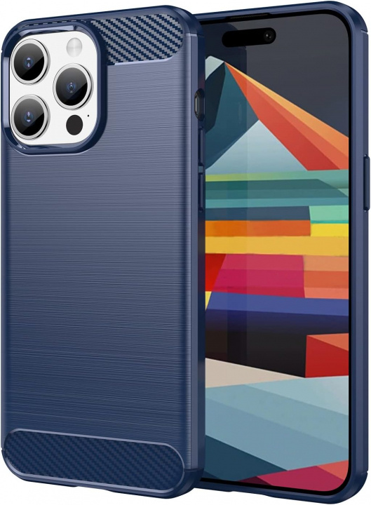 TPU-kotelo iPhone 15:lle, sininen ryhmässä ÄLYPUHELIMET JA TABLETIT / Puhelimen suojakotelo / Apple / iPhone 15 @ TP E-commerce Nordic AB (38-84246)