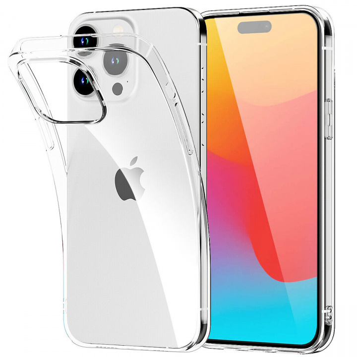 TPU matkapuhelimen kotelo iPhone 15, läpinäkyvä ryhmässä ÄLYPUHELIMET JA TABLETIT / Puhelimen suojakotelo / Apple / iPhone 15 @ TP E-commerce Nordic AB (38-84250)