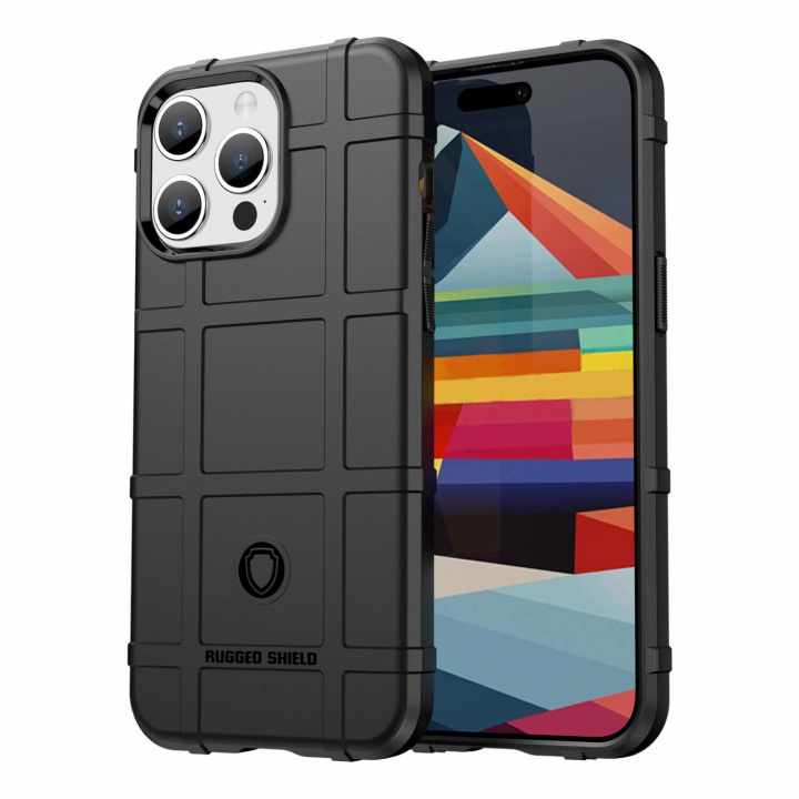 Iskunkestävä kotelo iPhone 15 Plus -puhelimelle, musta ryhmässä ÄLYPUHELIMET JA TABLETIT / Puhelimen suojakotelo / Apple / iPhone 15 @ TP E-commerce Nordic AB (38-84255)
