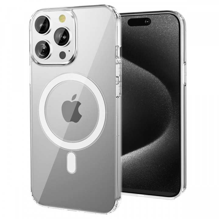 Kotelo yhteensopiva MagSafe iPhone 15 Plus -puhelimen kanssa, läpinäkyvä ryhmässä ÄLYPUHELIMET JA TABLETIT / Puhelimen suojakotelo / Apple / iPhone 15 @ TP E-commerce Nordic AB (38-84281)