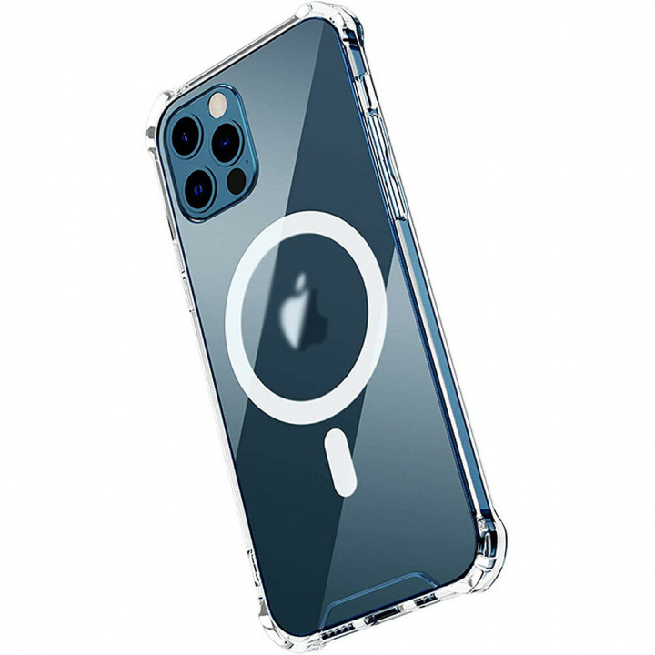 Läpinäkyvä kotelo, jossa on magneettinen lataustuki, iPhone 15 Plus ryhmässä ÄLYPUHELIMET JA TABLETIT / Puhelimen suojakotelo / Apple / iPhone 15 @ TP E-commerce Nordic AB (38-84287)