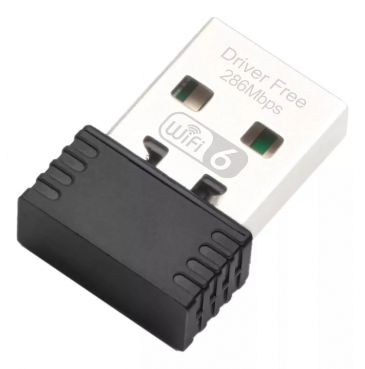 Langaton verkkokortti USB, Wifi 6, 286Mpbs ryhmässä TIETOKOONET & TARVIKKEET / Verkko / Verkkokortti / Langaton USB @ TP E-commerce Nordic AB (38-84410)