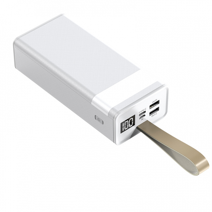 Powerbank 50 000mAh, digitaalinen näyttö ja valo, valkoinen ryhmässä ÄLYPUHELIMET JA TABLETIT / Laturit & Kaapelit / Powerbanks @ TP E-commerce Nordic AB (38-84475)