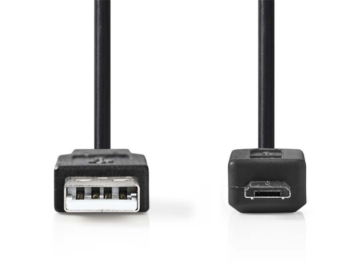 USB kaapeli | USB 2.0 | USB-A Uros | USB Micro-B Uros | 7.5 W | 480 Mbps | Niklattu | 2.00 m | Pyöreä | PVC | Musta | Panta ryhmässä ÄLYPUHELIMET JA TABLETIT / Laturit & Kaapelit / Kaapelit / MicroUSB-kaapelit @ TP E-commerce Nordic AB (38-84502)